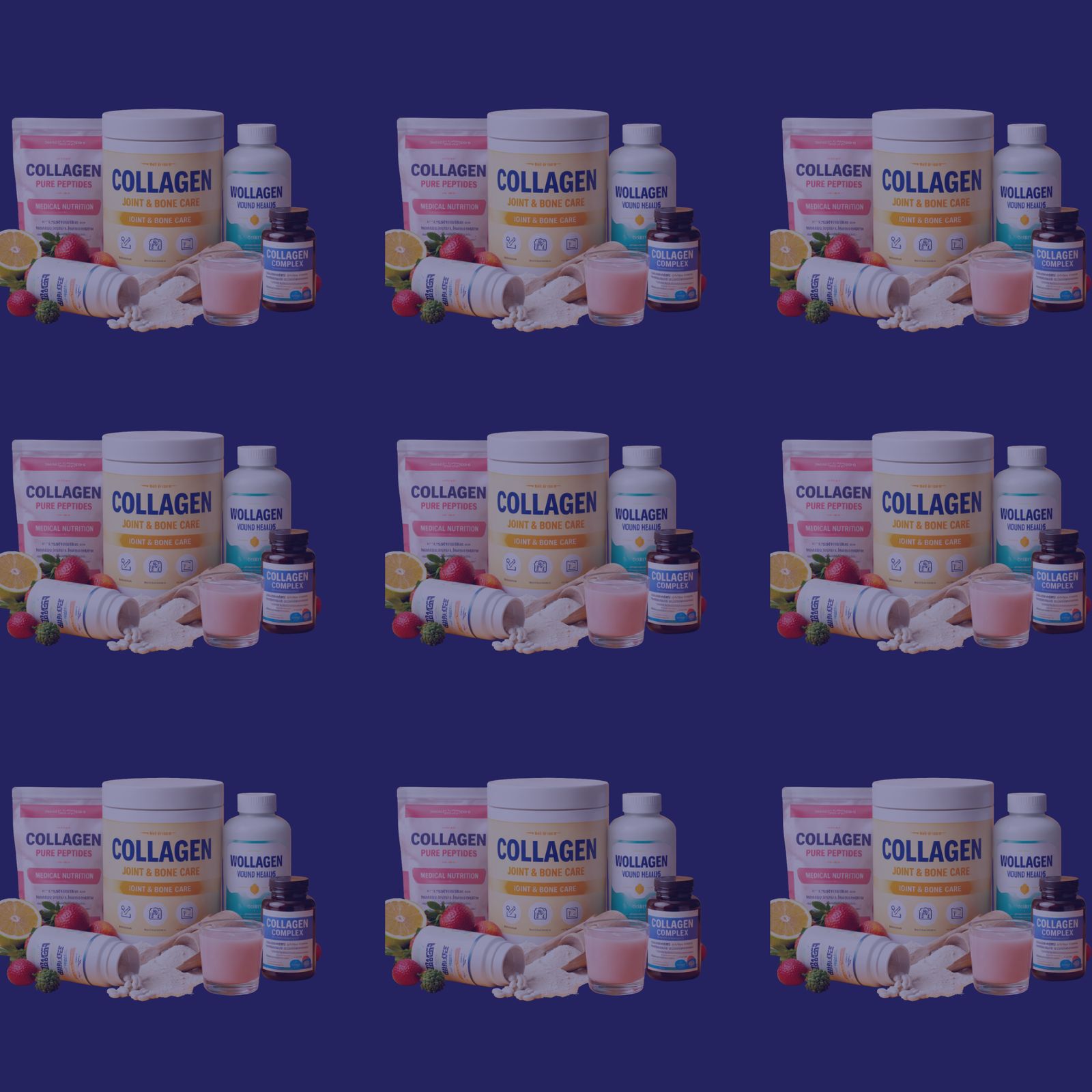 Rows of pharmaceutical bottles and containers on a production line.